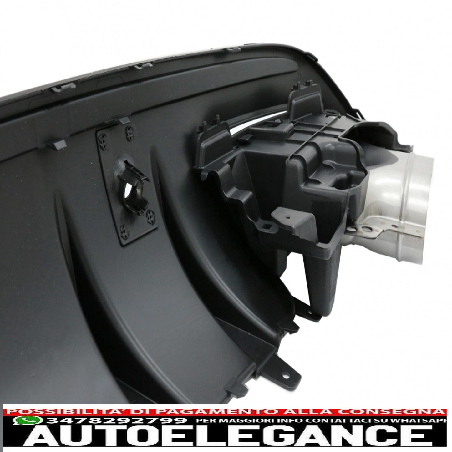 diffusore paraurti posteriore con terminali di scarico adatti per mercedes classe c w205 (2014-2020) e spoiler bagagliaio nero pianoforte
