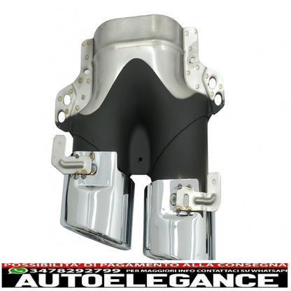 diffusore posteriore con terminali di scarico adatto per mercedes classe e w213 sport line (2016-2019) e53 design silver edition