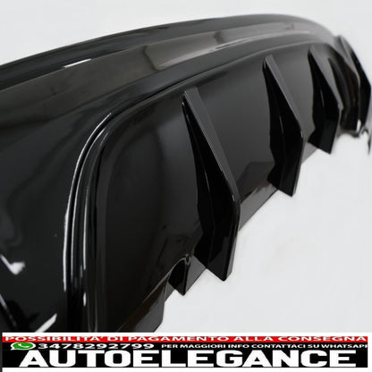 paraurti posteriore spoiler mantovana diffusore doppia uscita con terminali di scarico adatti per bmw serie 2 f22 f23 (2013-) m performance design