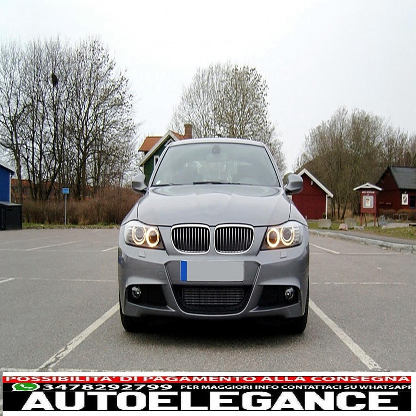 front bumper suitable for bmw 3 series e90 sedan e91 touring lci (2008-2011) m-technik design 