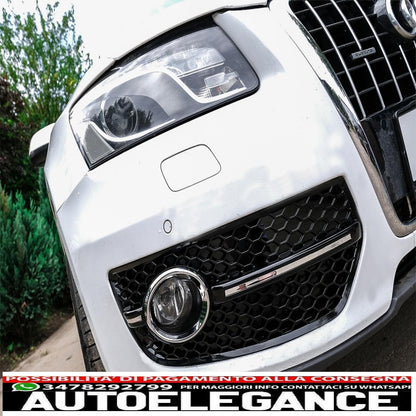 Copri fendinebbia griglie laterali adatto per audi q5 suv 8r (2008-2011) rs design piano nero cromato AUTOELEGANCERICAMBI