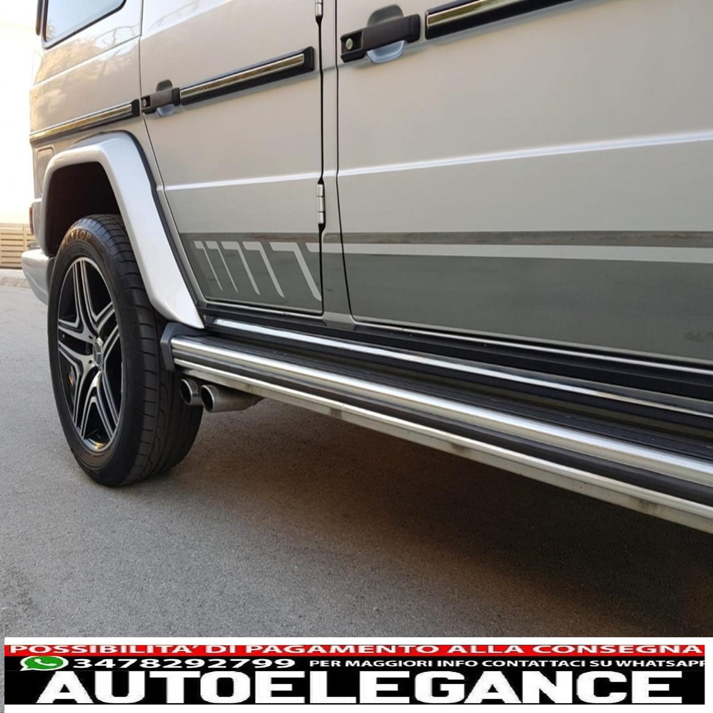 side decals matt black vinyl sticker suitable for mercedes g class w463 (1989-2017)