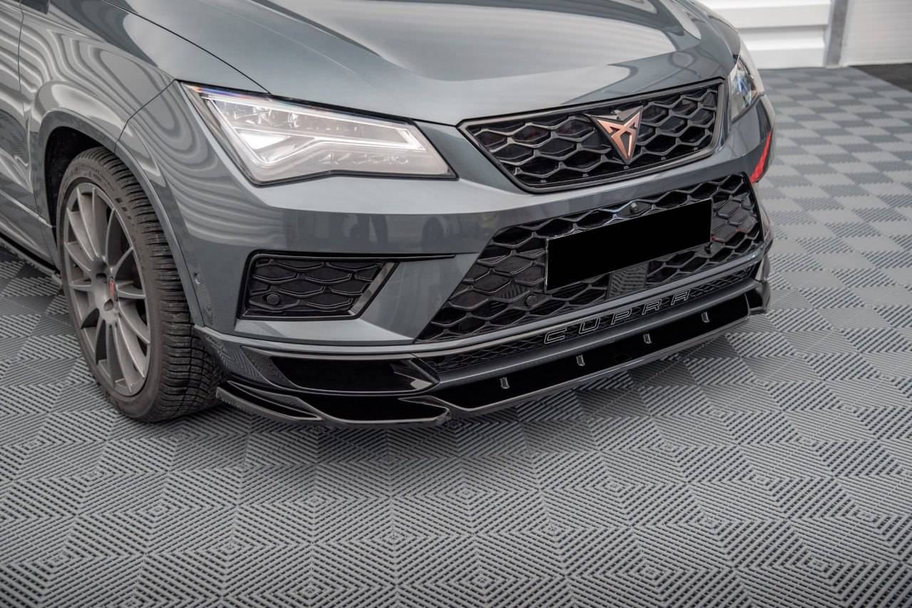 💎1341 Splitter Anteriore Nero Lucido adatto per CUPRA Ateca 2018+💎