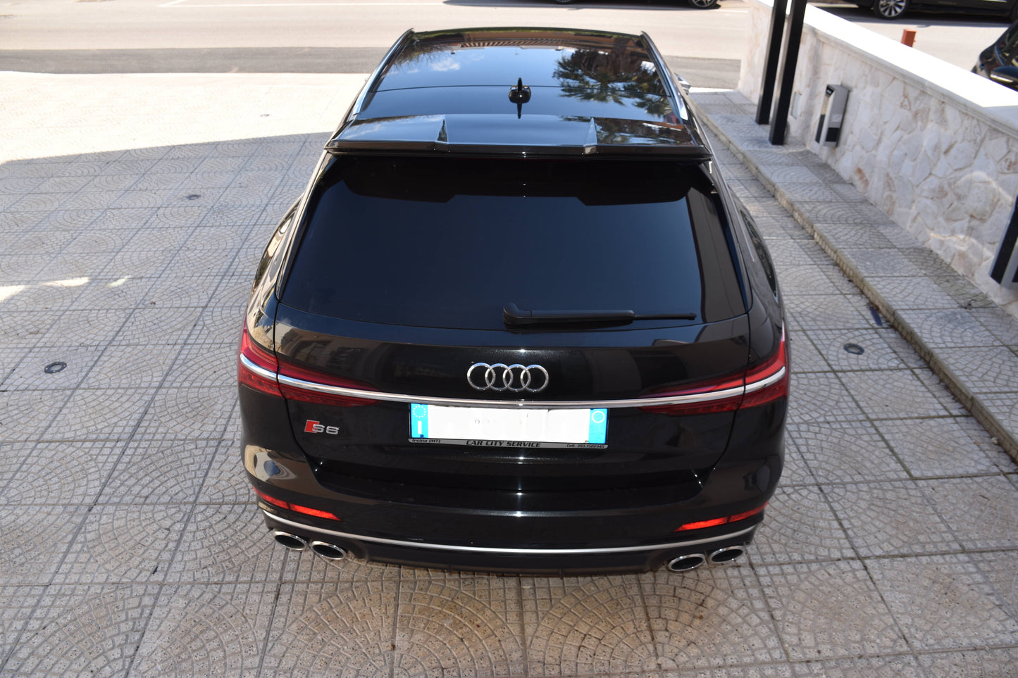 SPOILER TETTO ADATTO PER AUDI A6/S6 C8 AVANT 2018+ LOOK RS6 NERO LUCIDO