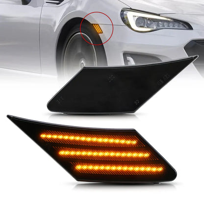 Luci di posizione laterali a LED adatte per Subaru BRZ Scion FRS Toyota GT86 2012-2020 con luci diurne color ambra (non indicatori di direzione)