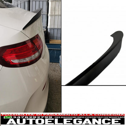 Boot Spoiler Suitable for Mercedes C-Class Coupe C205 (2014-up) Matt Black 