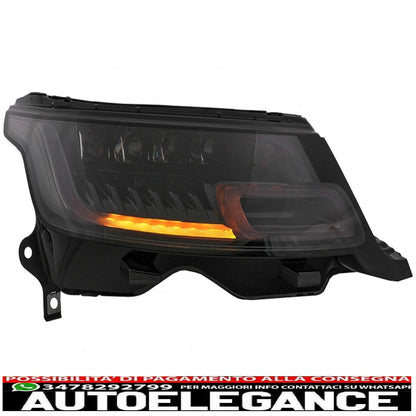 LED headlights suitable for Land Rover Range Sport L494 (2013-2017) with dynamic conversion of direction indicators to Matrix Look model from 2018 onwards 