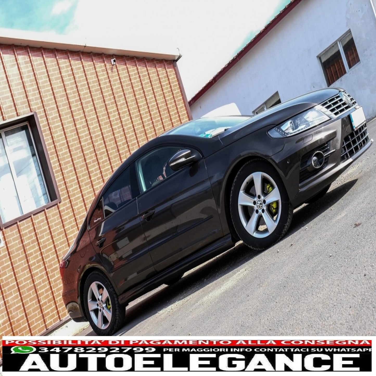side skirts suitable for vw passat cc (2008-2017) r-line design 