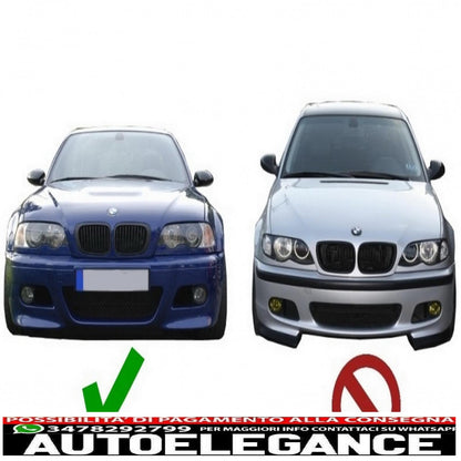 Coperchi condotti aria fendinebbia adatti per bmw serie 3 e46 (1998-2005) m3 pellicola in carbonio h-design AUTOELEGANCERICAMBI