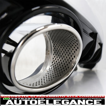 Diffusore mantovana paraurti posteriore e terminali di scarico adatti per audi a6 4g c7 facelift (2015-2018) design rs6