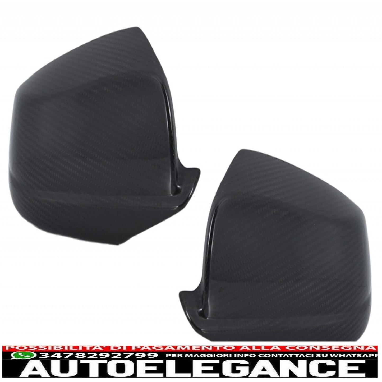 Rivestimento in carbonio per spoiler paraurti anteriore adatto per BMW Serie 5 F10 F11 (2011-2013) con coperture per specchietti Design M-Performance