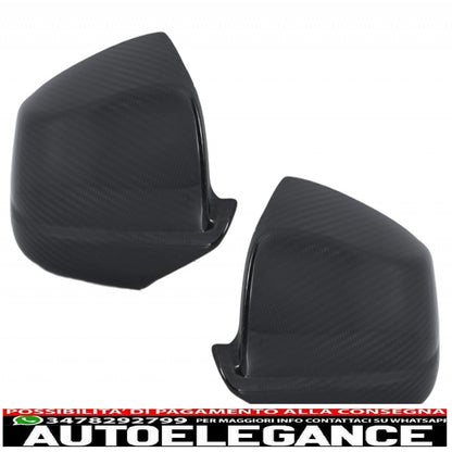 Rivestimento in carbonio per spoiler paraurti anteriore adatto per BMW Serie 5 F10 F11 (2011-2013) con coperture per specchietti Design M-Performance