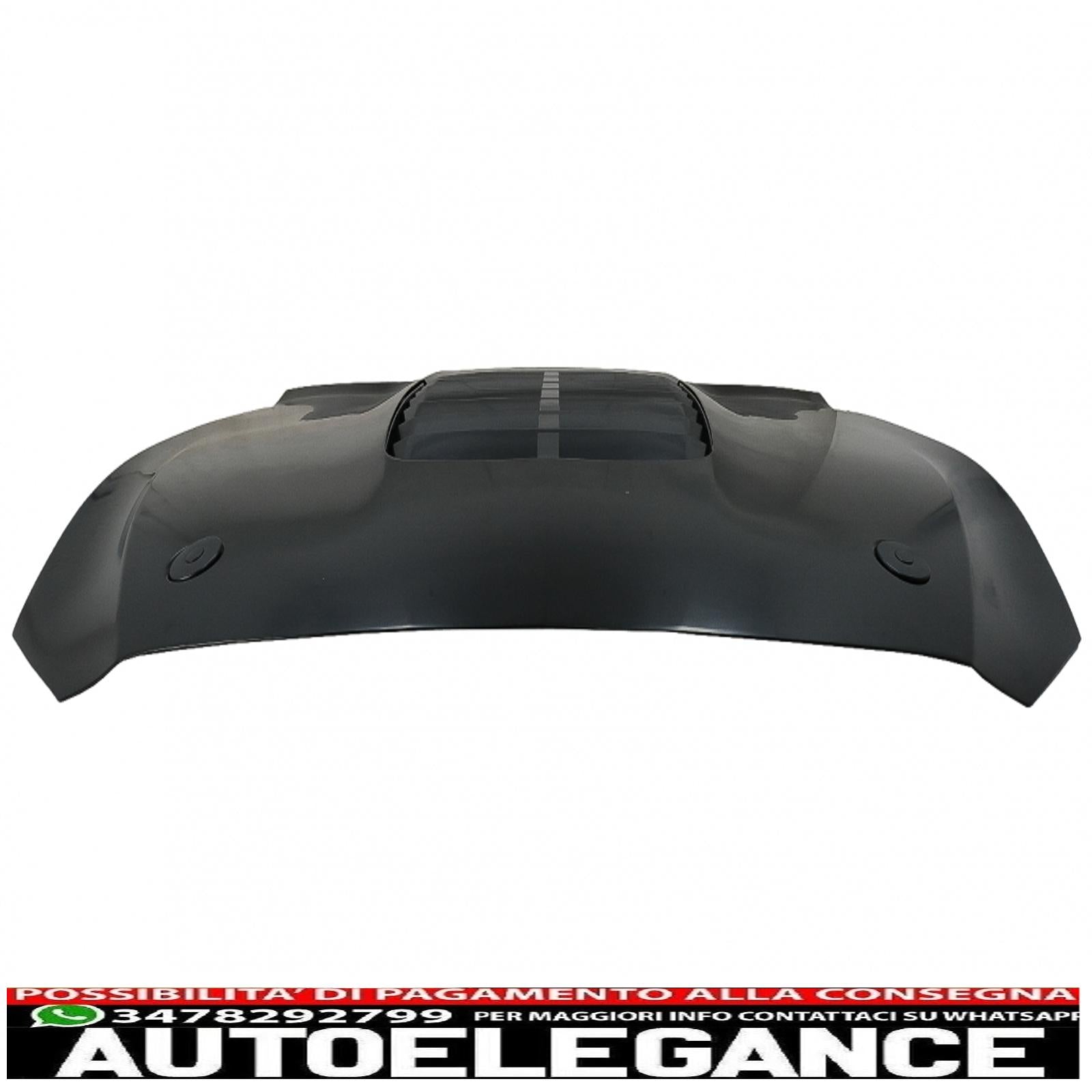 cofano cofano con prese d'aria adatto per ford mustang mk6 vi sesta generazione (2015-2017) design gt 500 AUTOELEGANCERICAMBI