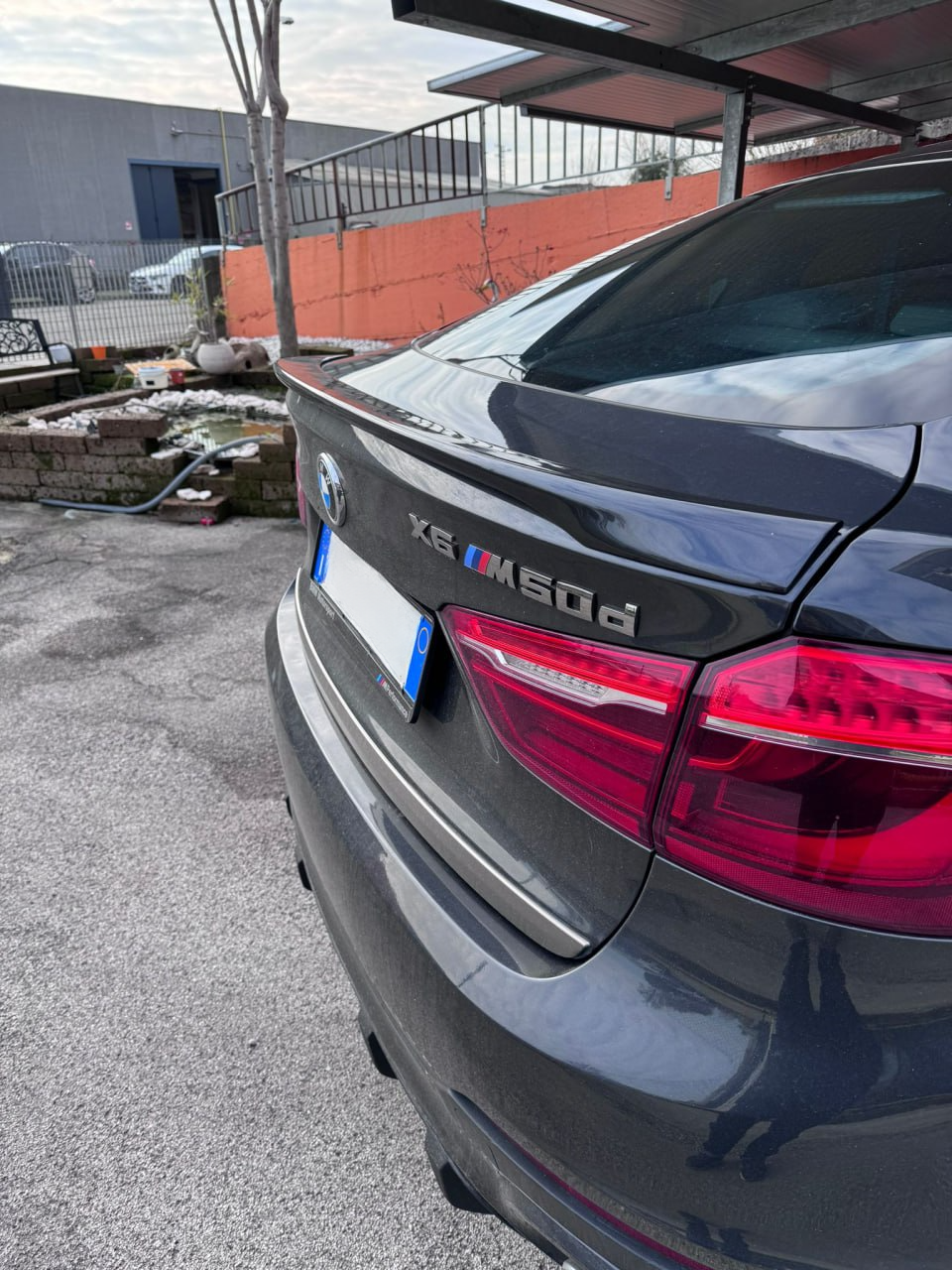 SPOILER POSTERIORE ADATTO PER BMW X6 F16 2014-2019 LOOK M DESIGN GREZZO