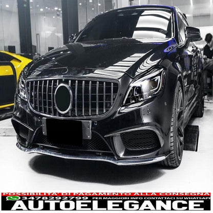 front grille suitable for mercedes cls w218 facelift (2014-2017) gt-r panamericana design chrome 