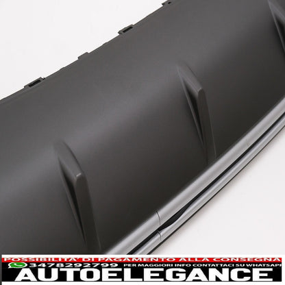 Diffusore mantovana per paraurti posteriore adatto per audi a3 8v hatchback sportback (2012-2015) con terminali di scarico marmitta terminali di scarico s3 design quad