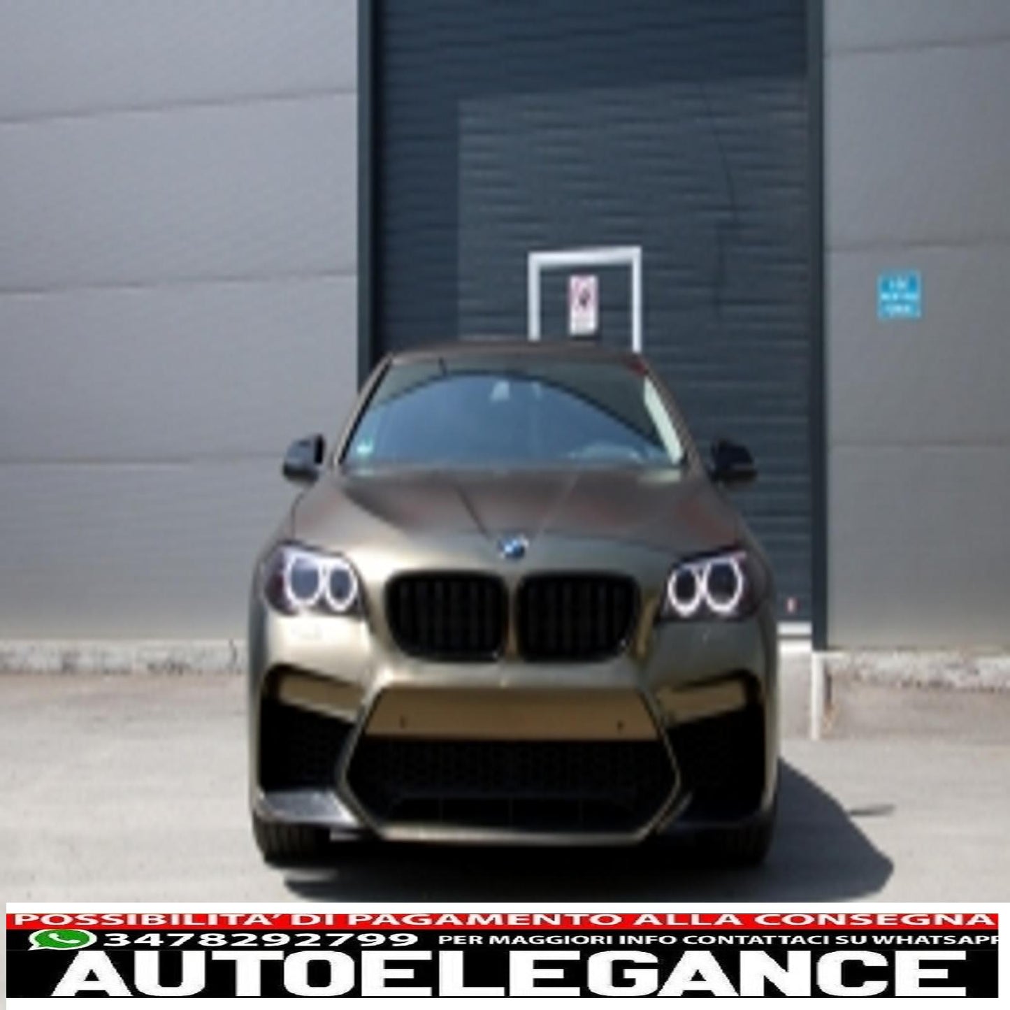 paraurti anteriore con griglie centrali adatto a bmw serie 5 f10 f11 (2011-2017) g30 m5 design senza pdc