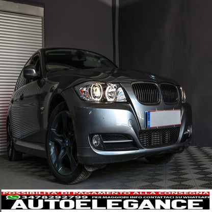 angel eye headlights suitable for bmw 3 series e90 sedan e91 touring (03.2005-2011) black 