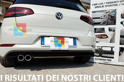 DIFFUSORE SOTTO PARAURTI VW GOLF VII 7.5 DAL 2017+ ESTRATTORE POSTERIORE GTI GTD