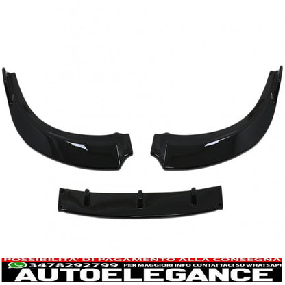 Front Bumper Spoiler Add-on Suitable for BMW 3 Series G20 G21 (2018-up) Sedan Touring Piano Black 