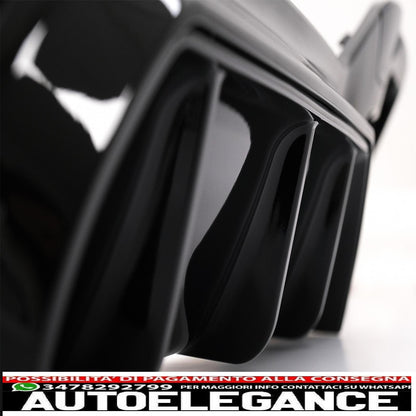 spoiler paraurti posteriore mantovana diffusore doppia doppia uscita adatto per bmw serie 1 f20 f21 lci (2015-2019) nero pianoforte