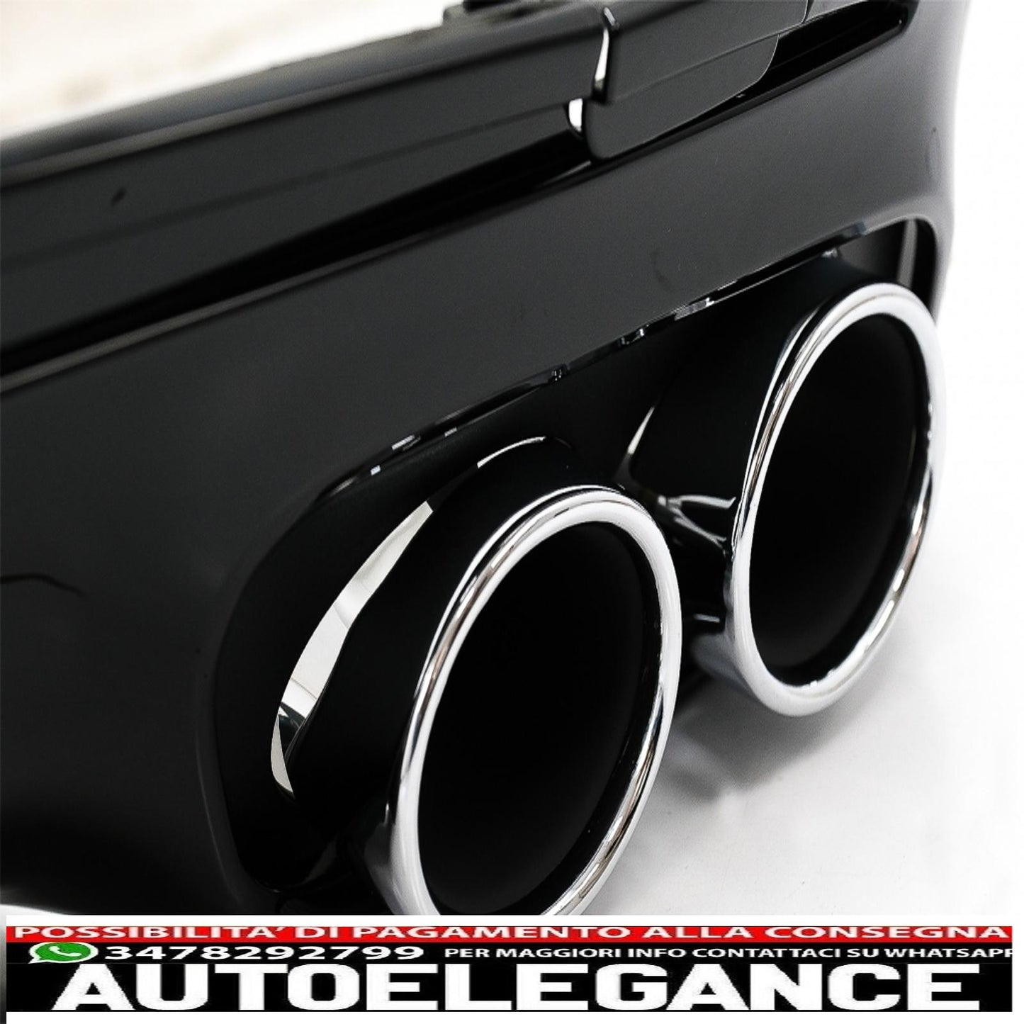 Diffusore del paraurti posteriore con terminali di scarico adatti per mercedes classe c w205 s205 sport line (2014-2020) design c43