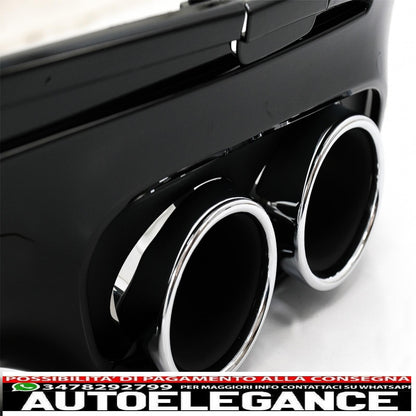 Diffusore del paraurti posteriore con terminali di scarico adatti per mercedes classe c w205 s205 sport line (2014-2020) design c43