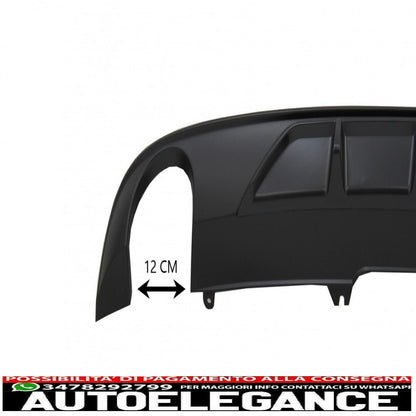 Diffusore mantovana per paraurti posteriore adatto per audi a4 b9 8w berlina avant (2016-2018) design sportivo per edizione standard