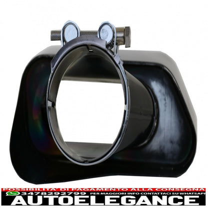 diffusore d'aria a doppia uscita adatto per bmw f10 serie 5 (2011-2017) design m-performance con terminali di scarico neri v8 lci design quadrato
