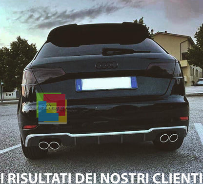 ESTRATTORE PER AUDI A3 8V 2016-2019 SPORTBACK SPOILER POSTERIORE S3 DIFFUSORE