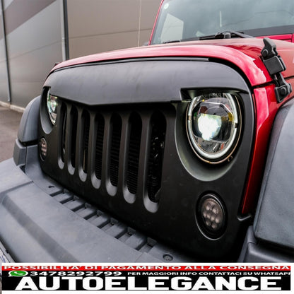 Front Center Grille Fit For Jeep Wrangler / Rubicon JK (2007-2017) Angry Bird Design New Style Matte Black