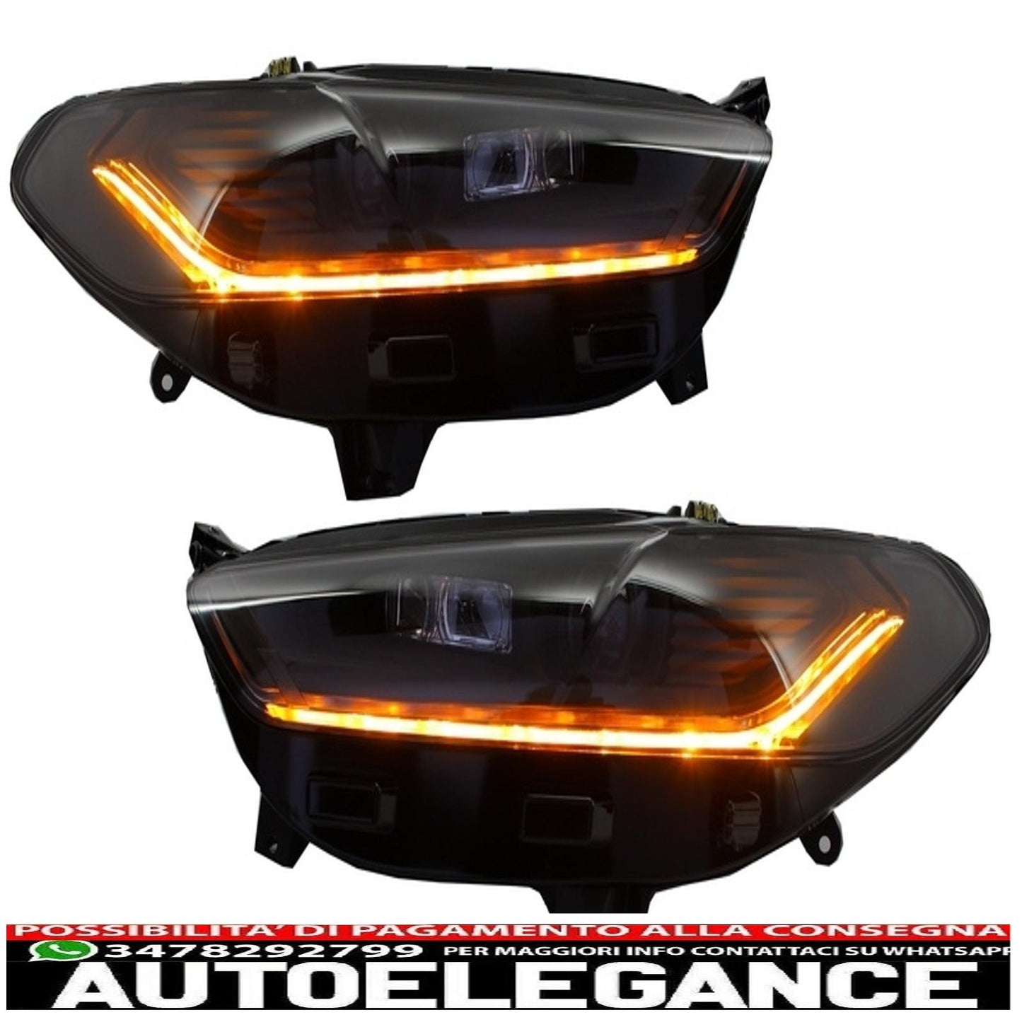 led drl headlights suitable for ford mondeo mk5 (2013-2016) black dynamic and smooth sequential cornering lights 