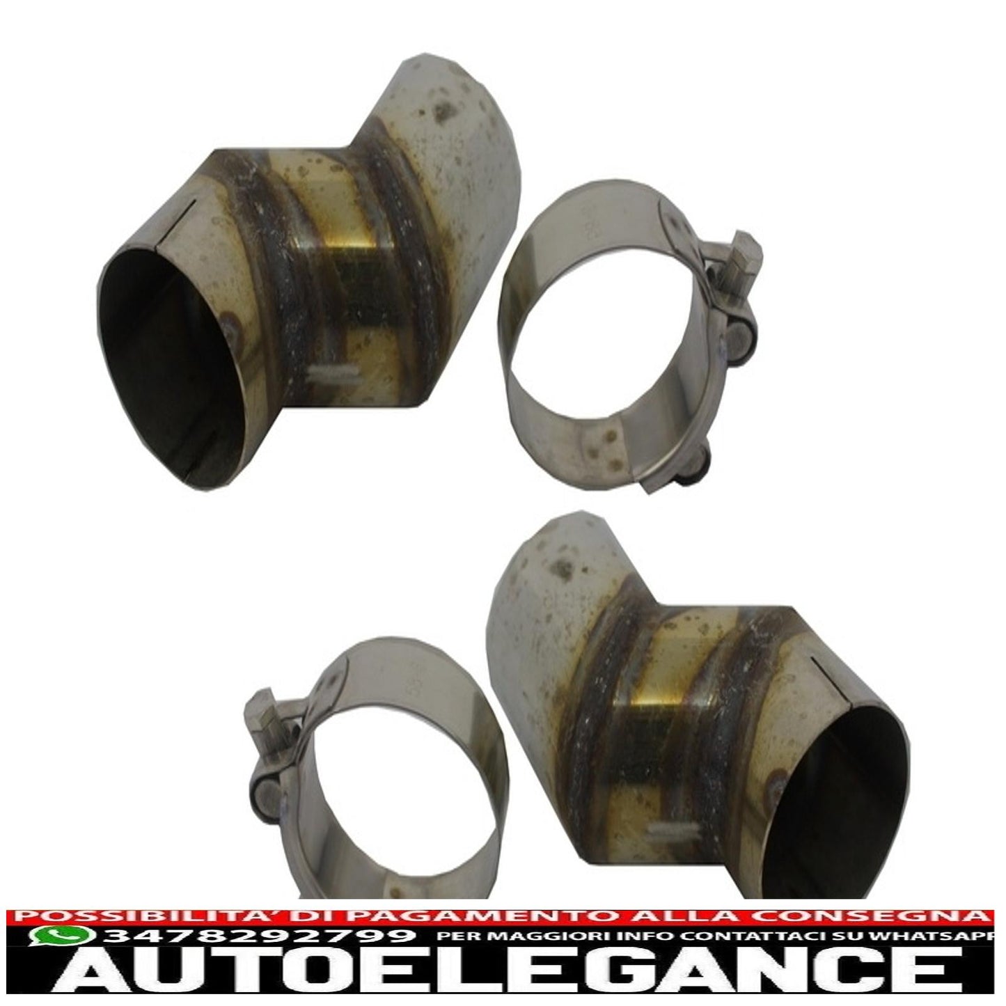 Rear bumper diffuser and tailpipes with LED taillights, dynamic black/smoke, suitable for audi a4 b8 avant pre facelift (2007-2011) RS4 design