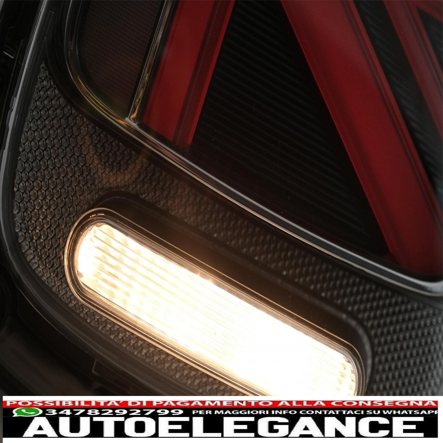 Rear lights suitable for mini one f55 f56 f57 3d 5d cabriolet (2014-2018) JCW Design smoke red
