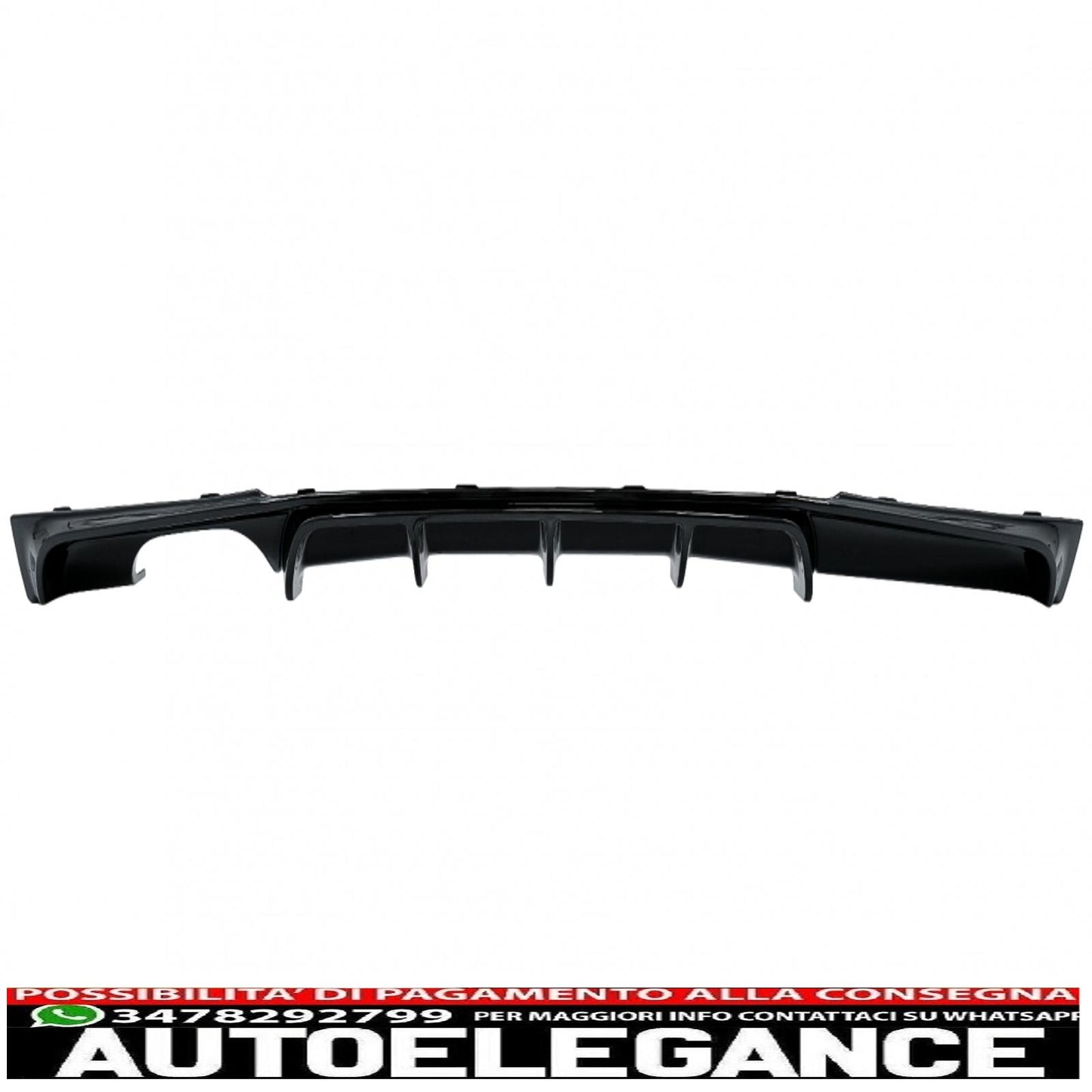 diffusore paraurti posteriore pianoforte spoiler mantovana nero punta marmitta di scarico adatta per bmw serie 3 f30 2011+ m-performance design sinistra doppia uscita