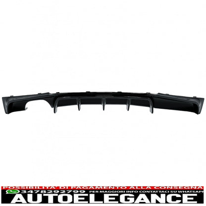 diffusore paraurti posteriore pianoforte spoiler mantovana nero punta marmitta di scarico adatta per bmw serie 3 f30 2011+ m-performance design sinistra doppia uscita