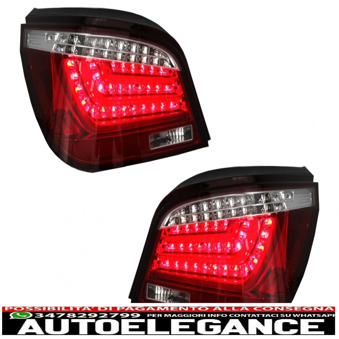 led rear lights suitable for bmw 5 series e60 (04.2003-03.2007) red white
