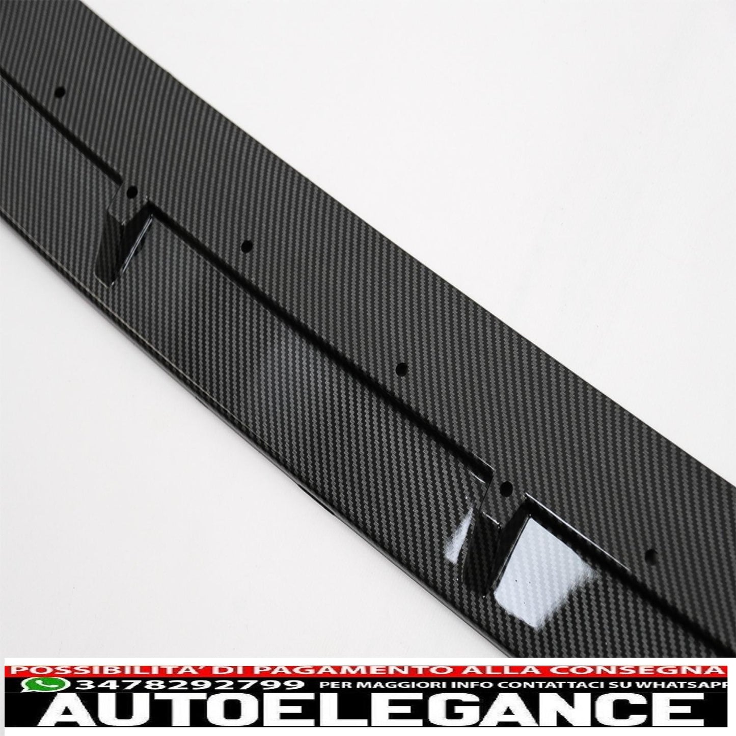 Front bumper spoiler lip suitable for bmw x3m g01 x4m g02 (2018-2020) m sport carbon look 