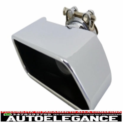 diffusore d'aria a doppia uscita adatto per bmw f10 f11 berlina touring serie 5 (2011-2017) 550i design con terminali di scarico design quadrato