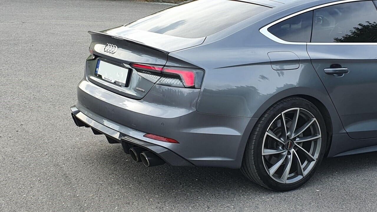 FRONT BUMPER SPLITTER FOR AUDI A5 F5 2016-2018 S7 SLINE GLOSS BLACK ABS