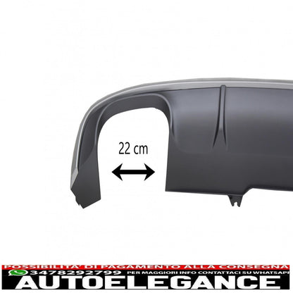 Diffusore mantovana paraurti posteriore adatto per audi a4 b9 8w berlina/avant (2016-2018) s4 design per s-line