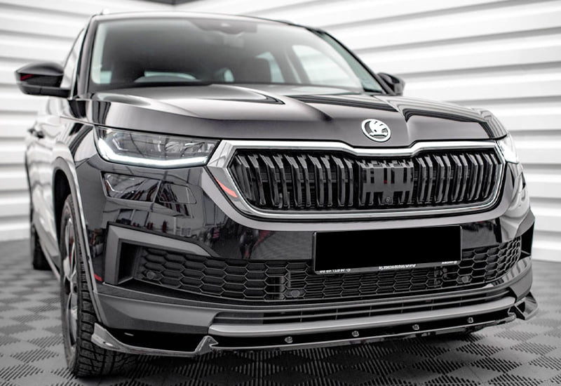 SPLITTER SUITABLE FOR SKODA KODIAQ MK1 FACELIFT 2021+ STANDARD GLOSSY BLACK