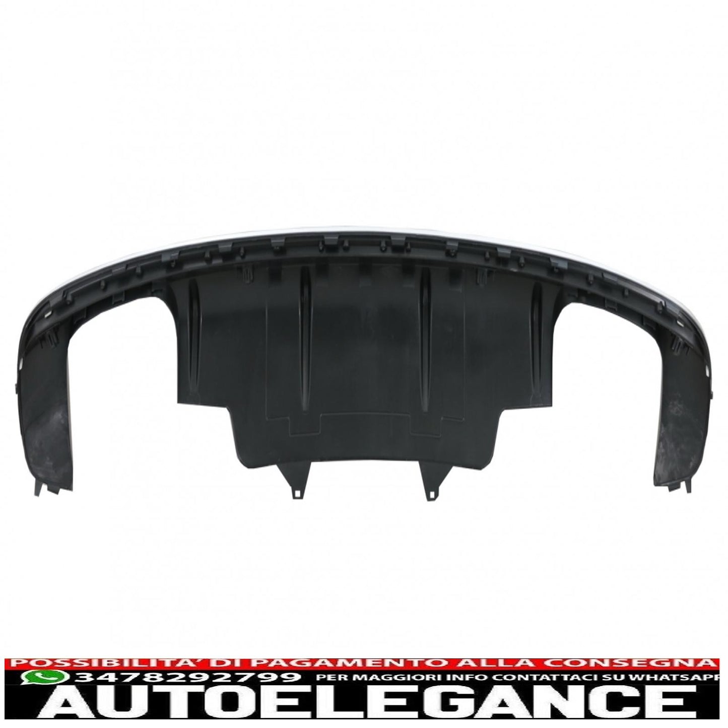 diffusore posteriore doppia uscita con terminali di scarico adatti per paraurti audi q5 8r facelift (2009-2016) s-line