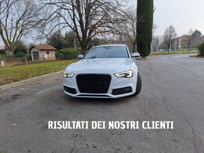 GRIGLIA ADATTA PER AUDI A5 2012-2015 LOOK RS5 BORDO CROMATO DESIGN SPORTIVO