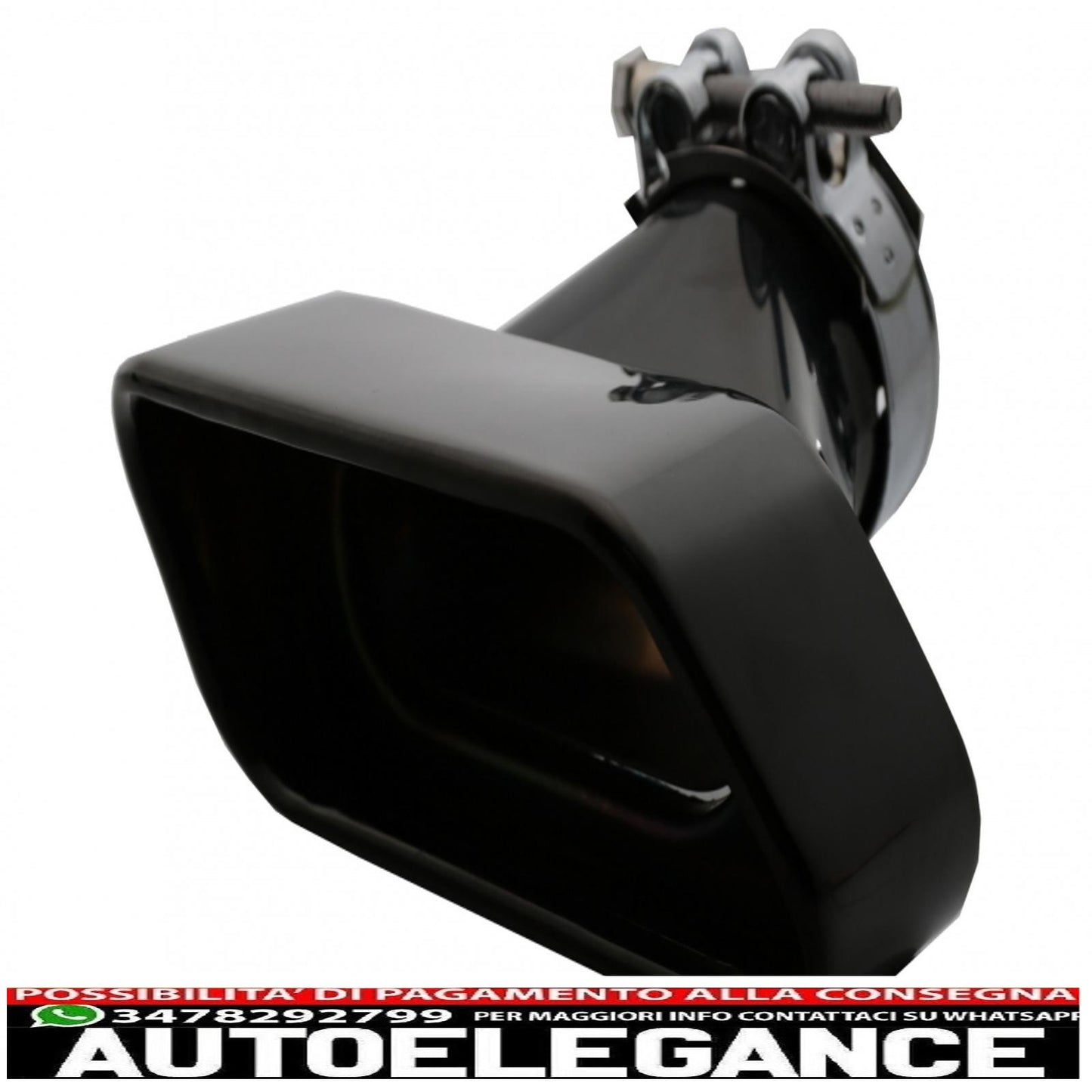 Punte marmitta di scarico adatte per bmw serie 5 berlina touring f10 f11 f18 (2011-2017) 550i v8 lci design quadrato edizione nera