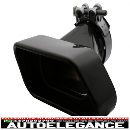 Punte marmitta di scarico adatte per bmw serie 5 berlina touring f10 f11 f18 (2011-2017) 550i v8 lci design quadrato edizione nera