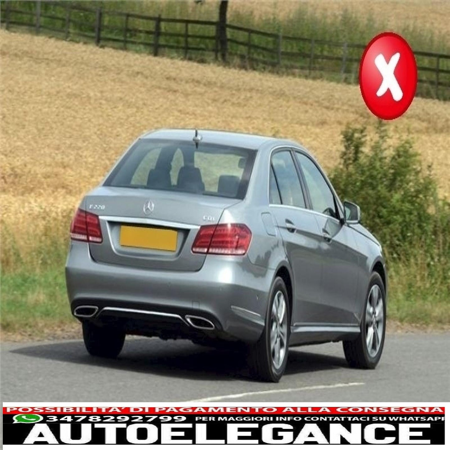 diffusore posteriore con terminali di scarico neri adatto per mercedes classe e w212 s212 facelift (2013-2016) solo paraurti pacchetto sportivo