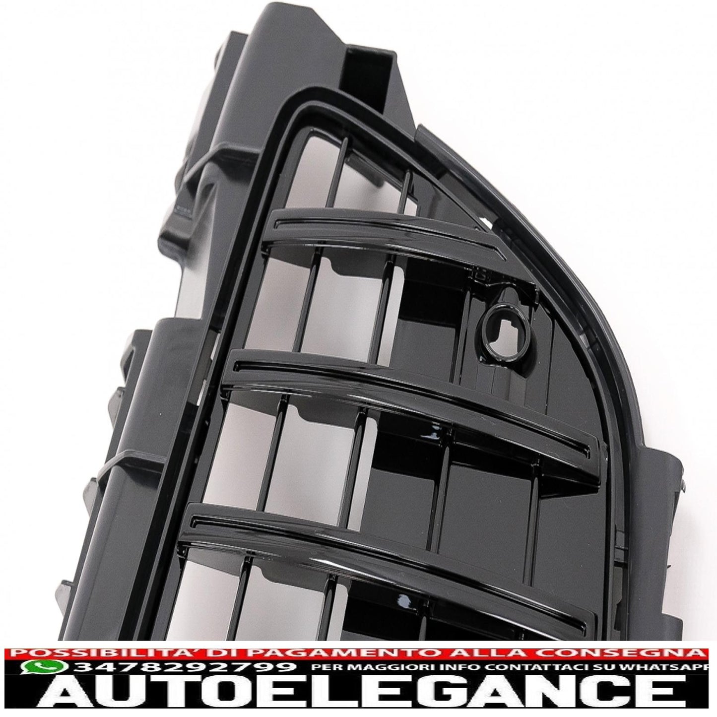 griglia anteriore con rete inferiore adatta per mercedes classe slk r172 (2011-2015) gt-r design panamericana nero