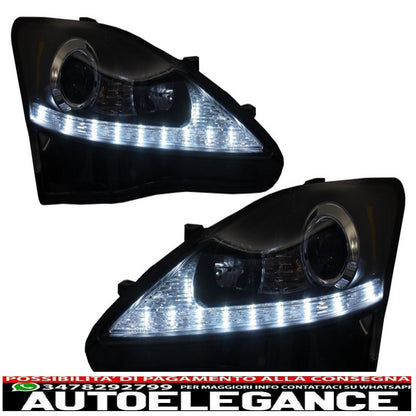 led drl headlights dynamic turn signals suitable for lexus is xe20 (2006-2013) black edition 