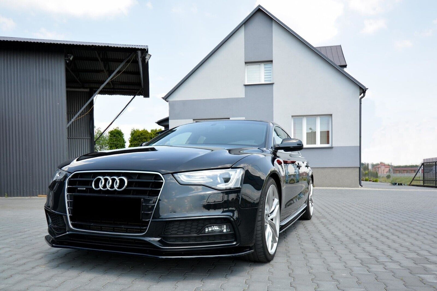 SPLITTER SUITABLE FOR AUDI A5 07-15 GLOSSY BLACK
